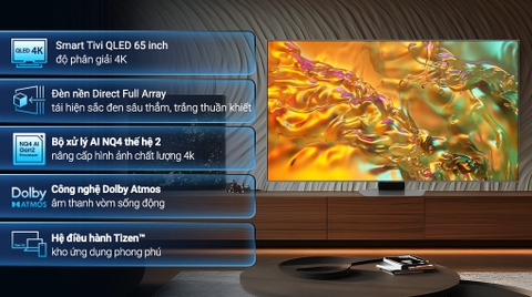 Smart Tivi QLED Samsung AI 4K 65 inch QA65Q80D