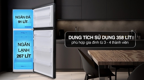 Tủ lạnh Aqua Inverter 358 lít AQR-T410FA(SL)
