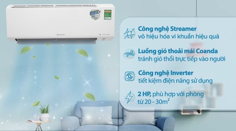 Máy lạnh Daikin Inverter 2 HP FTKF50XVMV
