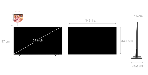 Smart Tivi Samsung QLED 4K 65 inch 2024 (65QE1D)