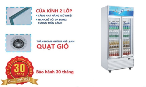 Tủ mát Hòa Phát Funiki HSC 850F2.N 620L 2 cánh