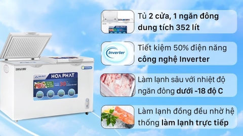 Tủ đông Hòa Phát 352 lít HCFI 666S1Đ2