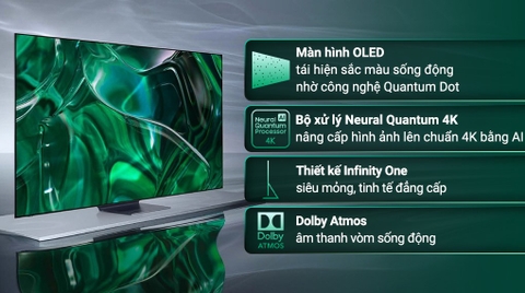 Smart Tivi OLED Samsung AI 4K 77 inch QA77S95C