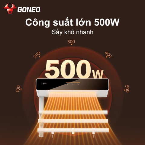 Giá Sấy Khăn Điện GONEO, Sấy Khô Ngăn Ẩm Mốc, Cảm Ứng 1 Chạm, Kiểm Soát Nhiệt Độ Chính Xác Kitchen