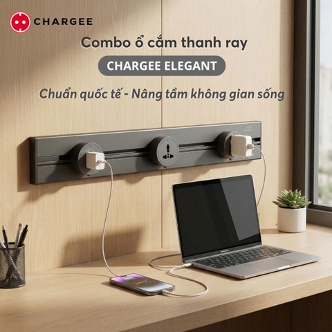 Combo Thanh ray lắp nổi 80cm CHARGEE ELEGANT
