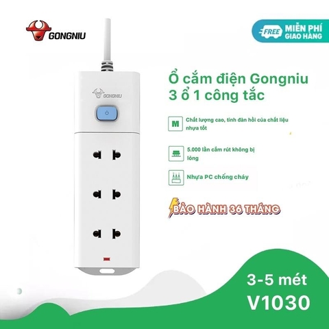 Ổ Cắm Điện Chống Cháy GONGNIU V - Chính Hãng