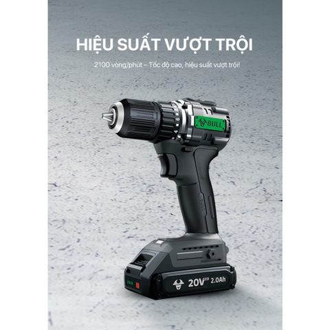 Máy Khoan Bắt Vít Cầm Tay GONGNIU GDZ10-60 - An Toàn Tiện Lợi - Dùng Pin Li-ion 20V - 2100 vòng/phút