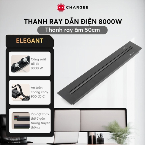 Combo Thanh ray âm tường 50cm CHARGEE ELEGANT