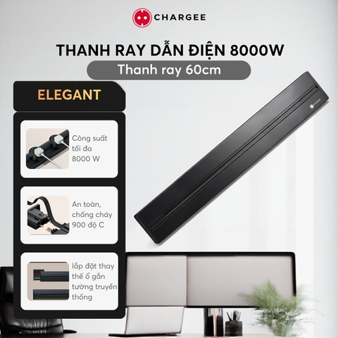 Combo Thanh ray lắp nổi 60cm CHARGEE ELEGANT