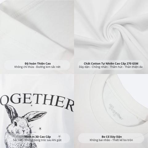 Áo Thun Unisex-THỎ ĐEN TOGETHER