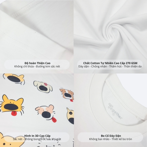 Áo Thun Unisex- 9 ĐẦU CHÓ
