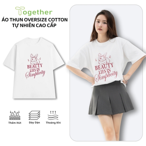 Áo Thun Unisex- THỎ HỒNG