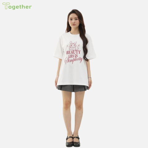 Áo Thun Unisex- THỎ HỒNG