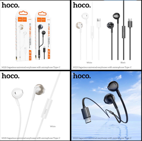 Tai nghe có dây Type C HOCO M115 có mic siêu tiện lợi