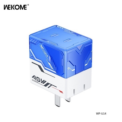 Cóc sạc nhanh 40w WEKOME WP-U14 CN 2 cổng type-c chính hãng [BH 1 năm]