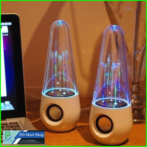 Loa vi tính nhạc nước 3D theo điệu nhạc mẫu tròn (bộ 2 loa) [BH 3 tháng]