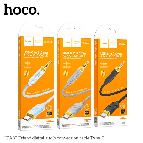 Cáp chuyển đổi âm thanh Hoco UPA30 Type C to 3.5mm chính hãng [BH 1 năm]
