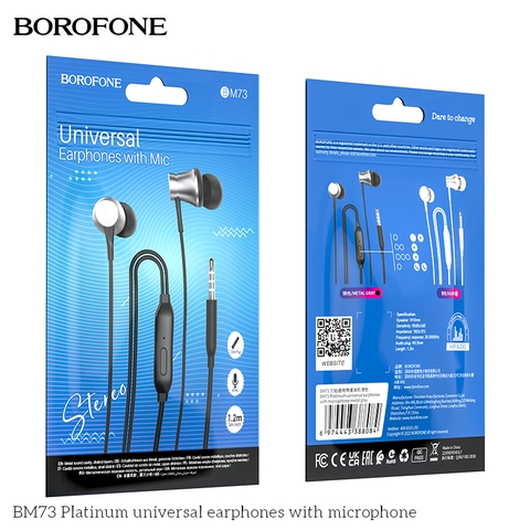 Tai nghe có dây 3.5 Borofone BM73 chính hãng [BH 1 NĂM]