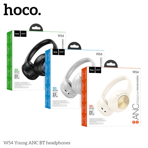 Tai nghe bluetooth chụp tai HOCO W54 Young ANC Khử tiếng ồn chủ động âm thanh nổi headphone chính hãng [BH 1 năm]