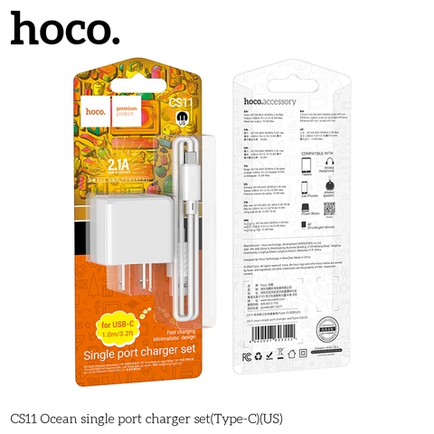 Bộ Sạc HOCO CS11 Type-C  2.1A Chính Hãng [BH 1 NĂM]
