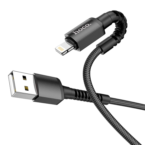 CÁP SẠC NHANH DÂY DÙ HOCO X71 IPHONE USB RA LIGHTNING 2.4A DÀI 1M CHỐNG ĐỨT GÃY CHÍNH HÃNG [BH 1 NĂM]