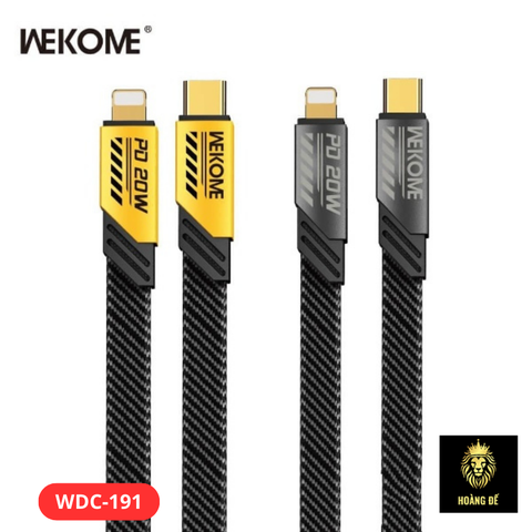 Cáp sạc nhanh 20w WEKOME WDC-191 (C-L) type c ra iphone lightning chính hãng [BH 1 năm]