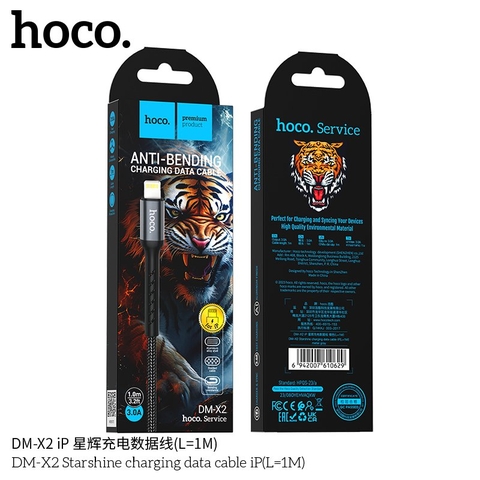 Cáp sạc nhanh 3a Hoco DM-X2 iPhone (usb ra iphone lightning) 1m chính hãng [BH: 1 NĂM]