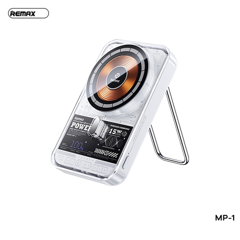 Pin sạc KHÔNG DÂY 15W Remax MP-1 10.000mAh kiêm giá đỡ bằng kim loại có thể gập lại từ tính sạc dự phòng chính hãng [BH 1 năm]