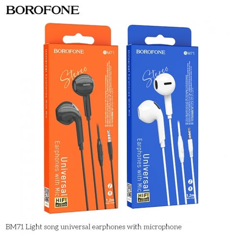 Tai nghe có dây 3.5 Borofone BM71 chính hãng [BH 1 NĂM]