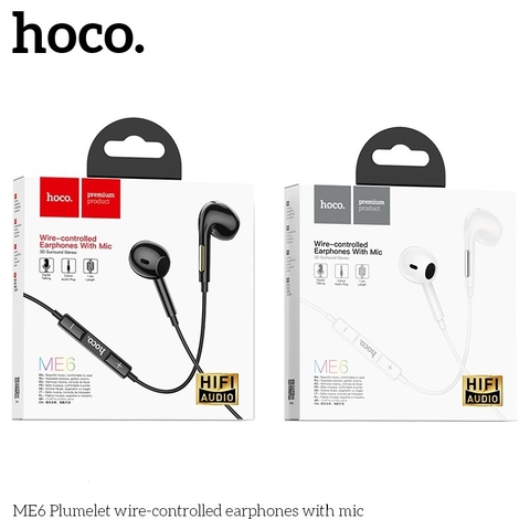 Tai nghe có dây 3.5 HOCO ME6 dài 1m2 có Mic chính hãng [BH 1 năm]