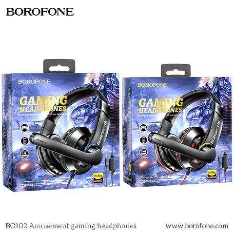 Tai nghe có dây 3.5 chụp tai Gaming BOROFONE BO102 jack 3.5 dài 1m2 kèm mic headphone chính hãng [BH: 1 NĂM]