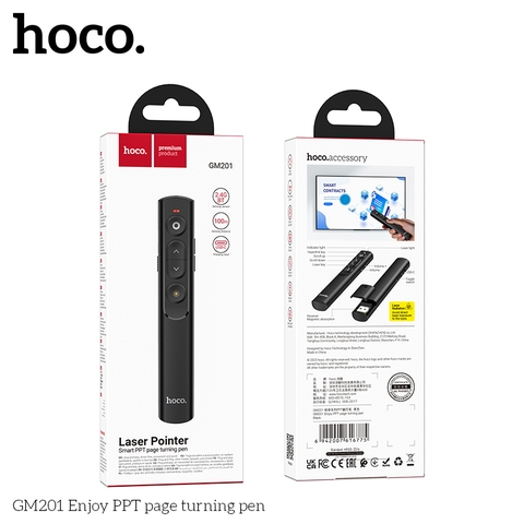 Bút điều khiển từ xa không dây Bluetooth lật trang PPT Hoco GM201 chính hãng [BH 1 năm]
