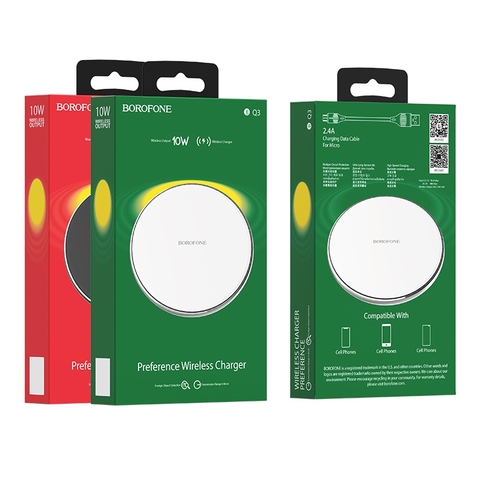Đế sạc không dây Borofone BQ3 10w chính hãng [BH 1 năm]