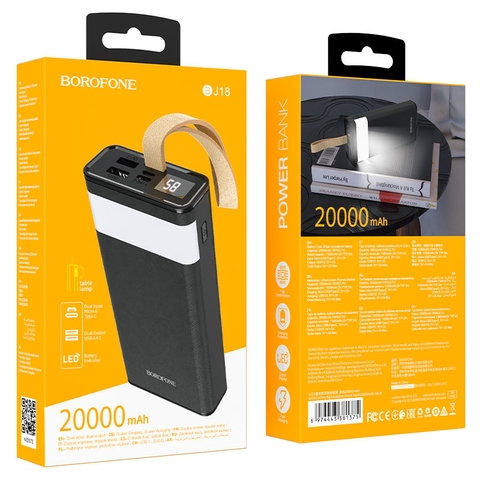 Pin sạc Dự Phòng Borofone BJ18 20.000mAh chính hãng [BH 1 NĂM]
