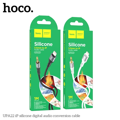 Cáp chuyển đổi âm thanh kỹ thuật số silicone UPA22 iPhone ra 3.5mm chính hãng [BH: 1 NĂM]