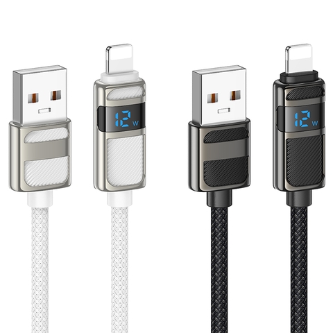 Cáp sạc nhanh 2.4A Lightning HOCO U137 1.2m (usb ra iphone) chính hãng [BH 1 năm]