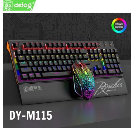 {KHÔNG KÈM CHUỘT} Bàn Phím Cơ có dây GAMING DEIOG DY-105 MÀU ĐEN có led dành cho game thủ siêu đẹp chính hãng [BH 1 Năm]
