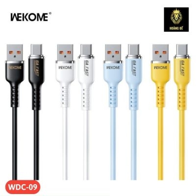 Cáp sạc nhanh 6A Wekome WDC-09A Type C (usb ra Type c, a-c) chính hãng [BH: 6 Tháng]