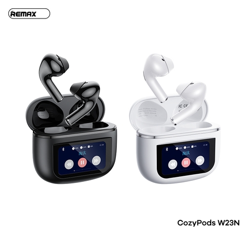 Tai nghe bluetooth REMAX Cozybuds  W23N chống ồn chủ động ANC, màn hình cảm ứng kiểu dáng Airpods True Wireless Bluetooth V5.4 chính hãng [BH 1 năm]