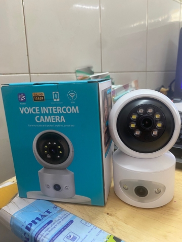 Camera IP Wifi Yoosee Q8-72  2 mắt (hộp đỏ) 8.0MPX 1080P siêu nét (hiện 2 màn hình 2 mắt cùng lúc) ban đêm có màu chính hãng [BH 6 tháng]