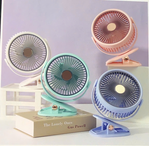 Quạt kẹp bàn CỠ LỚN kiêm để bàn mẫu mới ZB125A  nhiều màu siêu mát [BH 1 Tuần]