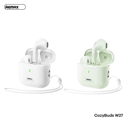 Tai nghe Bluetooth Remax Cozybuds W27 True Wireless V5.4 kiểu dáng airpods chính hãng [BH 1 năm]