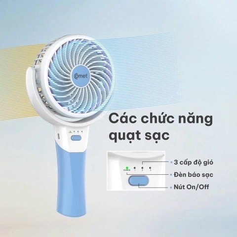 Quạt cầm tay tích điện mini CM0904 3W [BH: 1 Tuần]