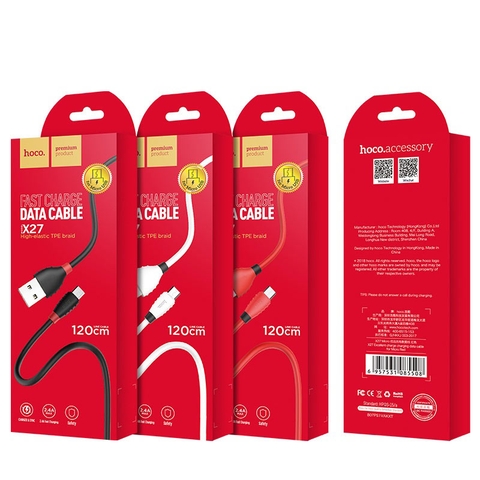 Cáp sạc nhanh Hoco X27 usb ra samsung Micro chính hãng [BH 1 NĂM]