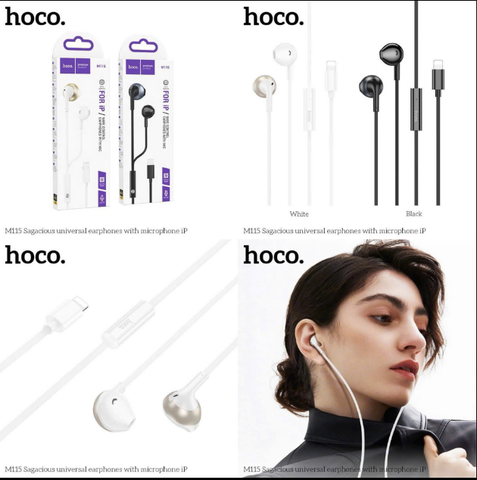 Tai nghe có dây Iphone HOCO M115 Iphone có mic siêu hay