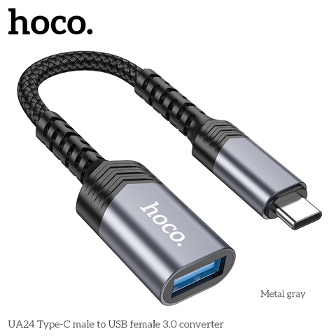 Jack chuyển đổi HOCO UA24 Type-C ra USB OTG chính hãng [BH 1 năm]