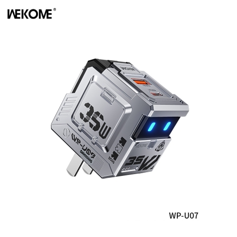 Cóc sạc nhanh 35W Wekome WP-U07 US 2 cổng ( 1 cổng USB QC3.0+ 1 cổng Type C PD35W) chính hãng [BH: 1 NĂM]