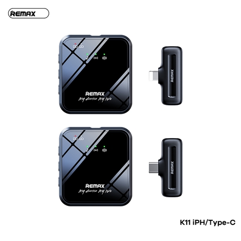 Micro thu âm không dây live stream Remax K11 cổng iPhone 200mAh DSP+ANC chính hãng [BH 1 năm]