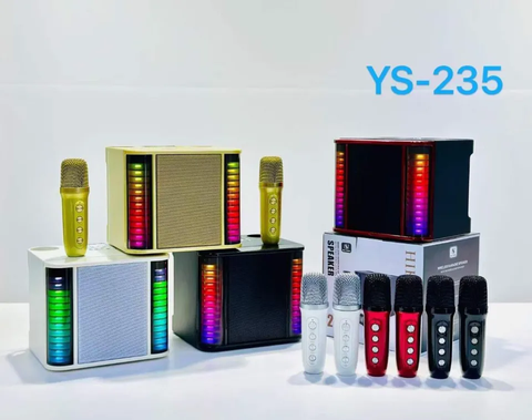 Loa bluetooth karaoke YOSD YS-235 kèm 2 micro không dây siêu đẹp cực hay xách tay chính hãng [BH 6 tháng]
