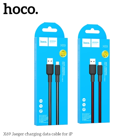 Cáp sạc dây dù Hoco X69 iPhone 2.4A 1M chính hãng [BH: 1 năm]